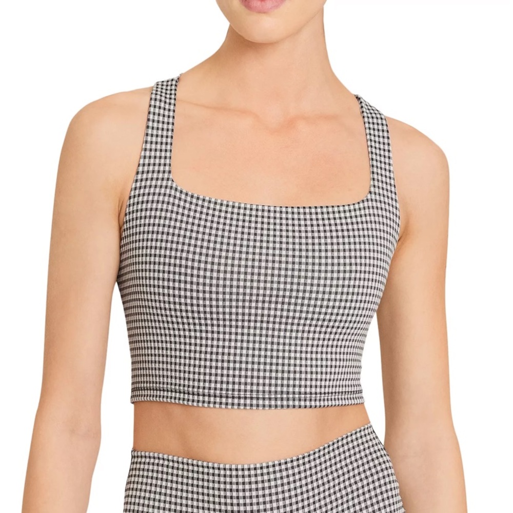 Nike Gingham women’s workout crop top